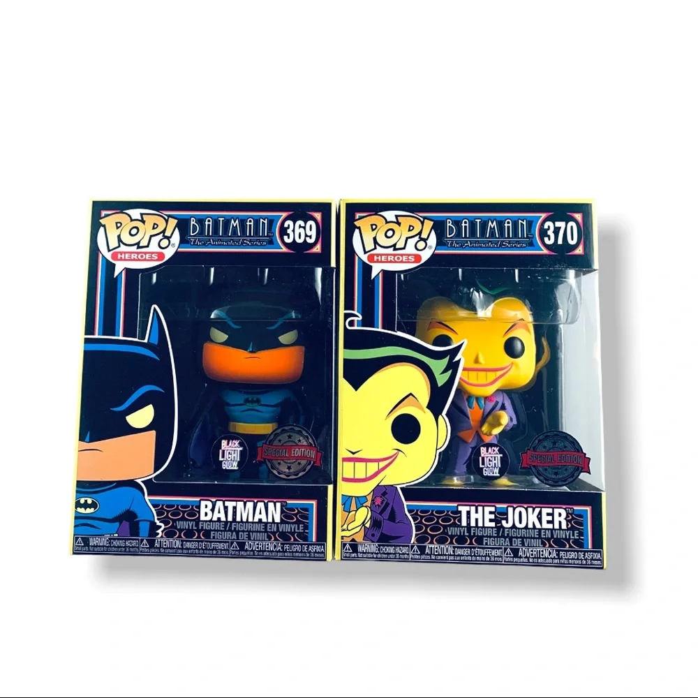 Funko Pop! Black Light Batman & Joker Special Edition! Both Ship In Protectors! - Picture 7 of 13